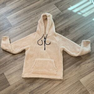 VS/ Pink Cozy Cream Fleece Hoodie